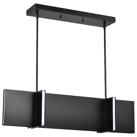 Nuvo Blaine, 38 Inch LED Island Pendant, Matte Black, Acrylic Lens 62/2161